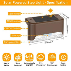 20 Pack Solar Deck Lights Waterproof LED Outdoor Fence Lighting Bronze Finish