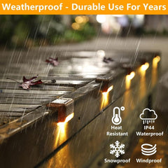20 Pack Solar Deck Lights Waterproof LED Outdoor Fence Lighting Bronze Finish