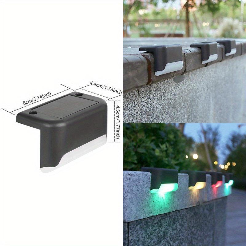 4pcs Solar Deck Lights Waterproof Durable Outdoor Fence Lights