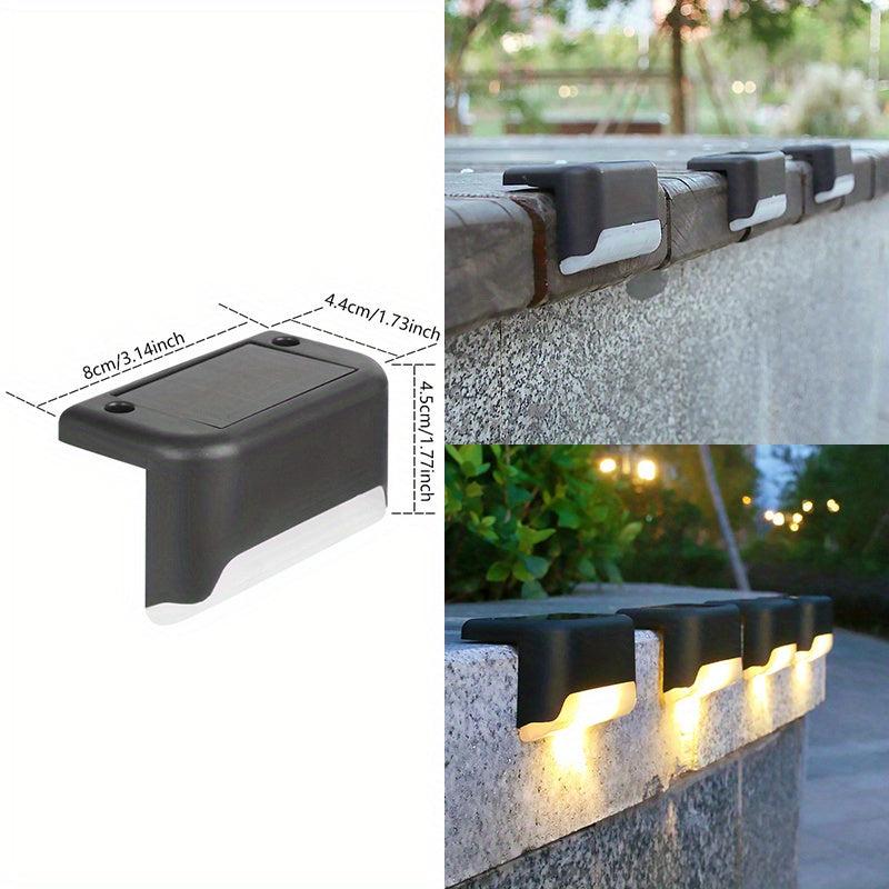 4pcs Solar Deck Lights Waterproof Durable Outdoor Fence Lights