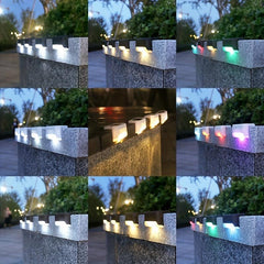 4pcs Solar Deck Lights Waterproof Durable Outdoor Fence Lights