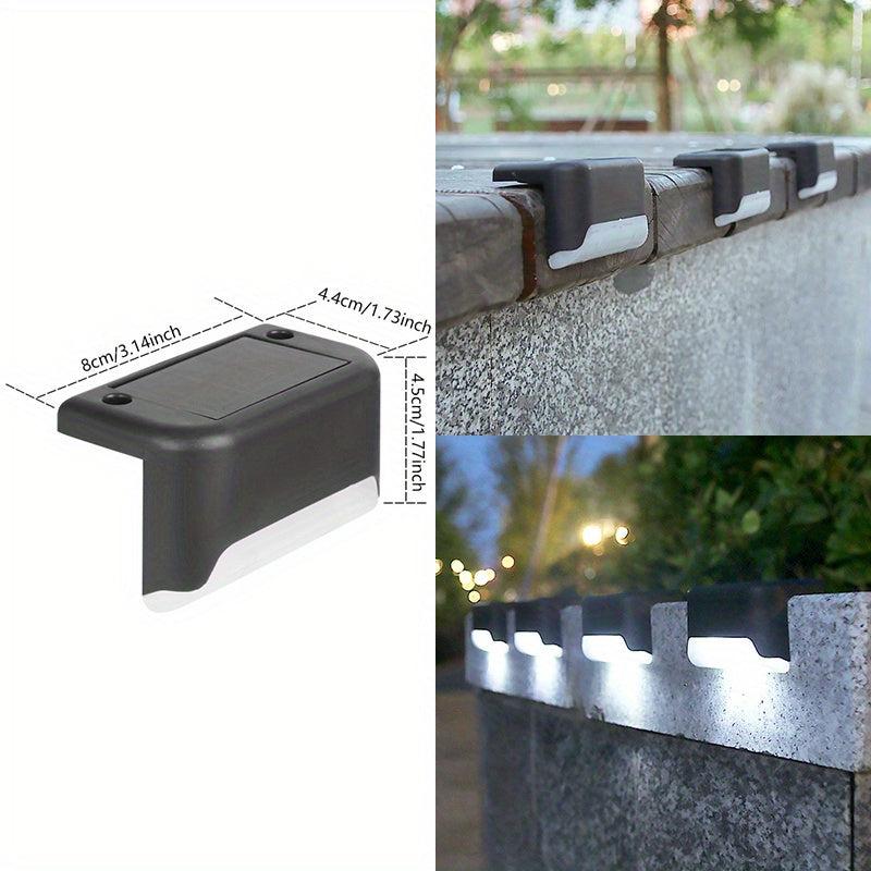 4pcs Solar Deck Lights Waterproof Durable Outdoor Fence Lights