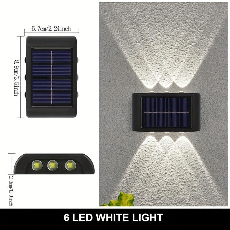 Solar Wall Lamp 6LED Outdoor Courtyard Wall Lamp Garden Decor Fence Wall Lamp