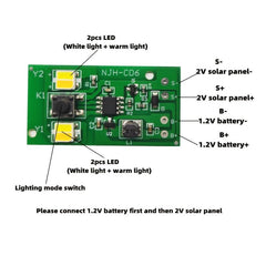 1pc DIY 12V Solar Lamp Circuit Board Set