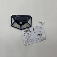 100LED Solar Wall Lamp Three sided Outdoor Lighting