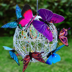 Solar Butterfly Ball Light Outdoor Hanging Yard Garden Decoration