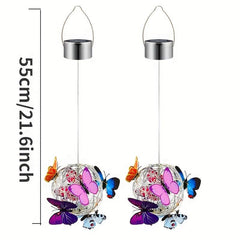 Solar Butterfly Ball Light Outdoor Hanging Yard Garden Decoration