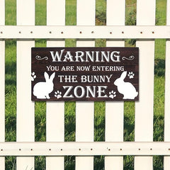 Vintage Tin Sign Funny Rabbit Sign Bunny Rabbit Home Metal Sign