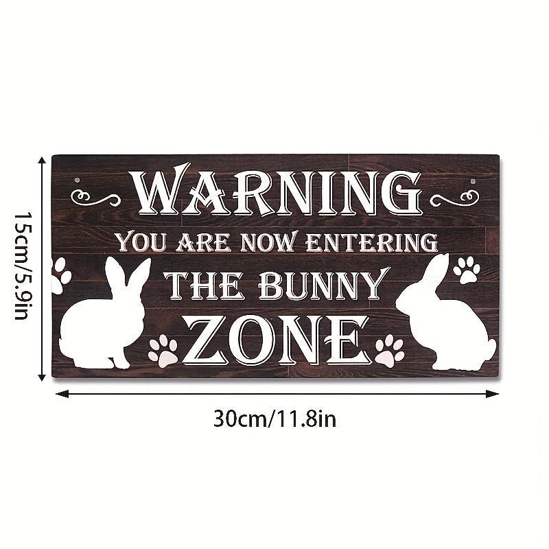 Vintage Tin Sign Funny Rabbit Sign Bunny Rabbit Home Metal Sign