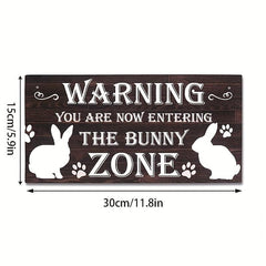 Vintage Tin Sign Funny Rabbit Sign Bunny Rabbit Home Metal Sign