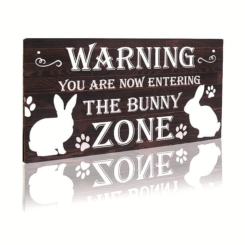 Vintage Tin Sign Funny Rabbit Sign Bunny Rabbit Home Metal Sign