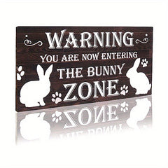 Vintage Tin Sign Funny Rabbit Sign Bunny Rabbit Home Metal Sign