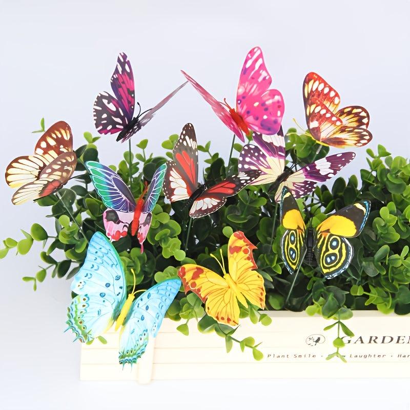 Luminous Butterfly Stakes for Outdoor Decor
