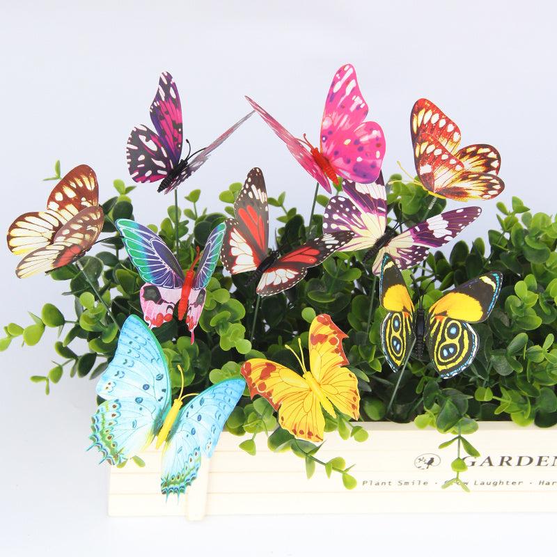 Luminous Butterfly Stakes for Outdoor Decor