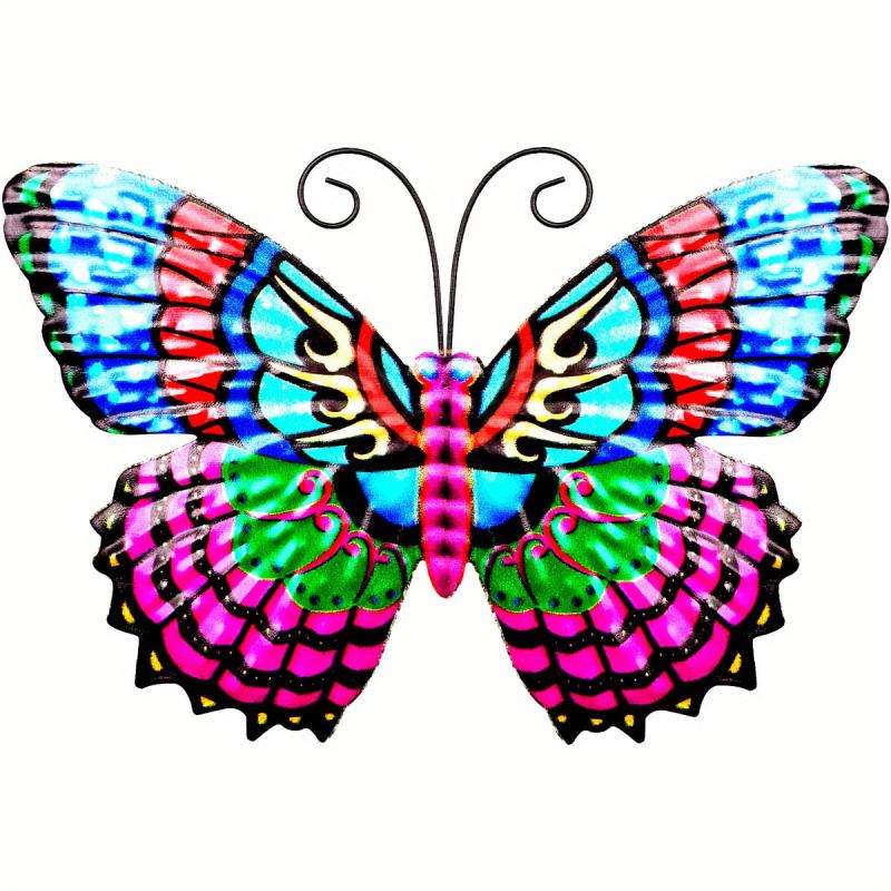 4pcs 3D Metal Butterfly Wall Decor 7.5'' Home Garden Bedroom Wedding Party Decor