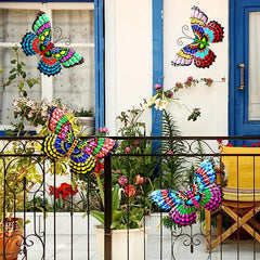 4pcs 3D Metal Butterfly Wall Decor 7.5'' Home Garden Bedroom Wedding Party Decor