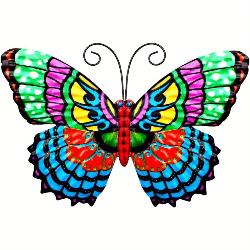 4pcs 3D Metal Butterfly Wall Decor 7.5'' Home Garden Bedroom Wedding Party Decor