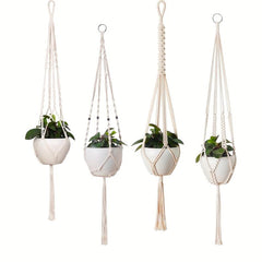Macrame Hanging Planters Flower Pot Holder Hand Woven Plant Hanger