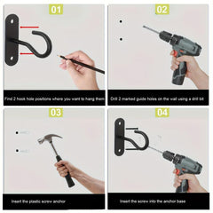 Ceiling Hooks for Hanging Plants - Wall Mount Plant Hanger Hook