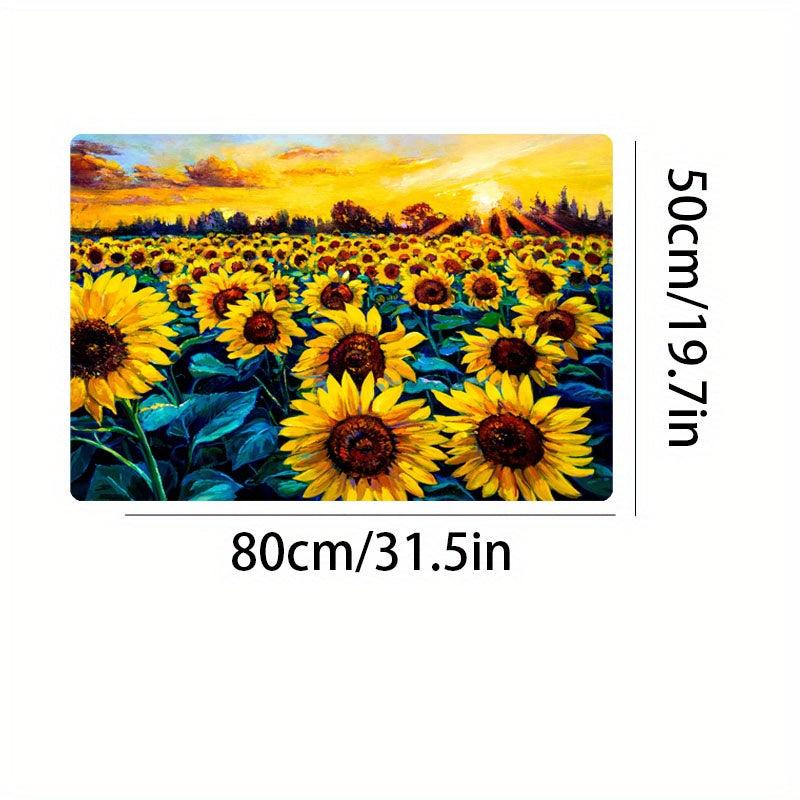 Sunflower In Sunset Outdoor Entrance Mat Non Slip Floor Padded