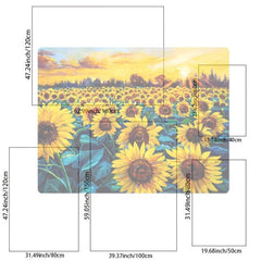 Sunflower In Sunset Outdoor Entrance Mat Non Slip Floor Padded