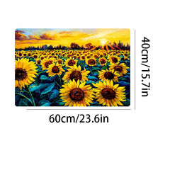 Sunflower In Sunset Outdoor Entrance Mat Non Slip Floor Padded