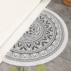 Creative Geometric Semicircular Door Mat Non-slip Stain Resistant Area Mat