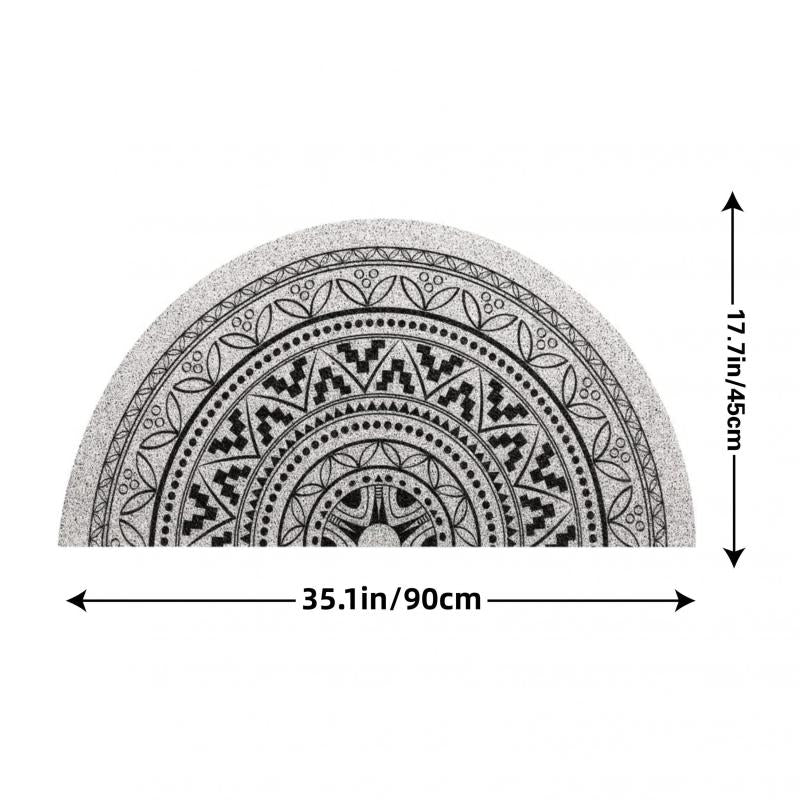 Creative Geometric Semicircular Door Mat Non-slip Stain Resistant Area Mat