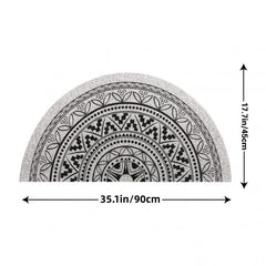 Creative Geometric Semicircular Door Mat Non-slip Stain Resistant Area Mat