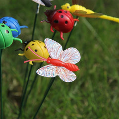 12pcs Butterfly Dragonfly Ladybug Garden Stakes Decor
