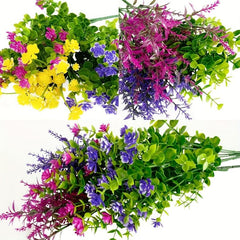 6 UV Resistant Artificial Flowers for Garden Patio Porch Window Box