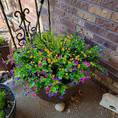 6 UV Resistant Artificial Flowers for Garden Patio Porch Window Box
