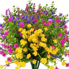 6 UV Resistant Artificial Flowers for Garden Patio Porch Window Box