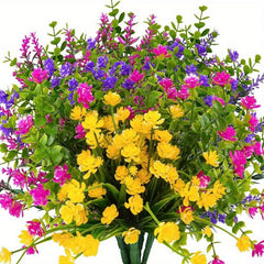 6 UV Resistant Artificial Flowers for Garden Patio Porch Window Box