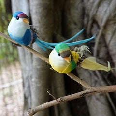 2pcs Bird Shaped Animal Ornaments for Garden & Outdoor Decor