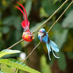 2pcs Bird Shaped Animal Ornaments for Garden & Outdoor Decor