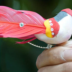 2pcs Bird Shaped Animal Ornaments for Garden & Outdoor Decor