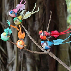 2pcs Bird Shaped Animal Ornaments for Garden & Outdoor Decor