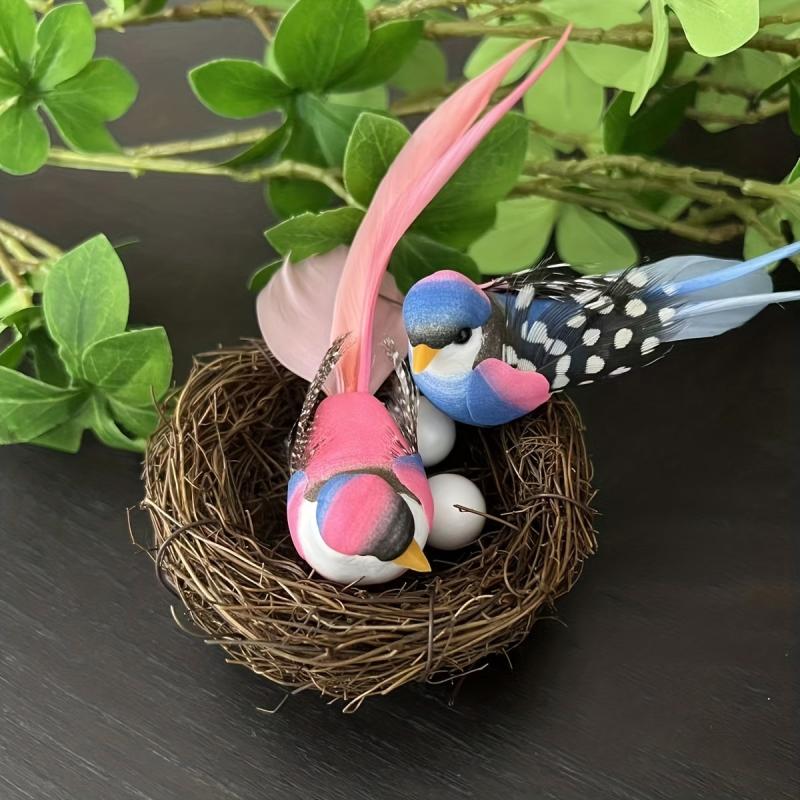 2pcs Bird Shaped Animal Ornaments for Garden & Outdoor Decor