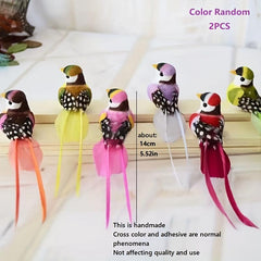 2pcs Bird Shaped Animal Ornaments for Garden & Outdoor Decor