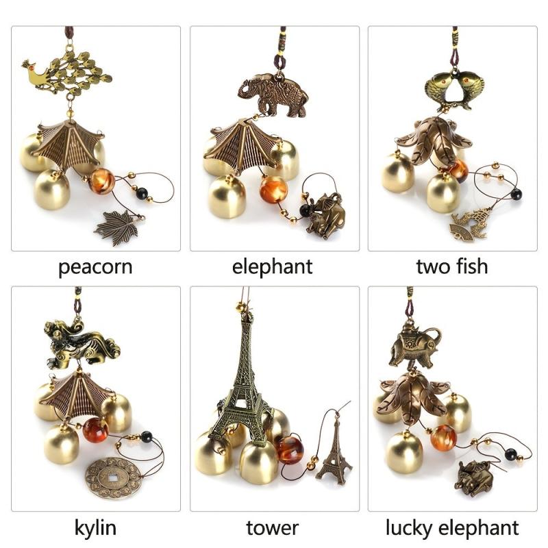 Wind Chimes Outdoor Hanging Ornament Retro Metal Chime 17.72
