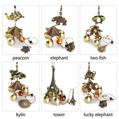 Wind Chimes Outdoor Hanging Ornament Retro Metal Chime 17.72