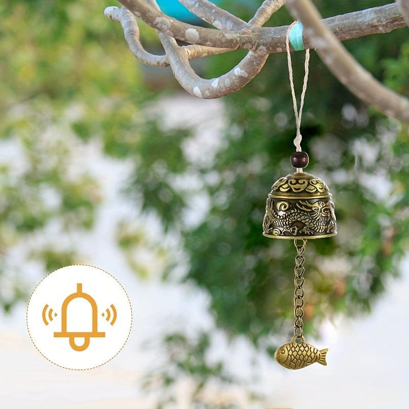Vintage Dragon Bell Fengshui Wind Chimes Good Luck Hanging Bell