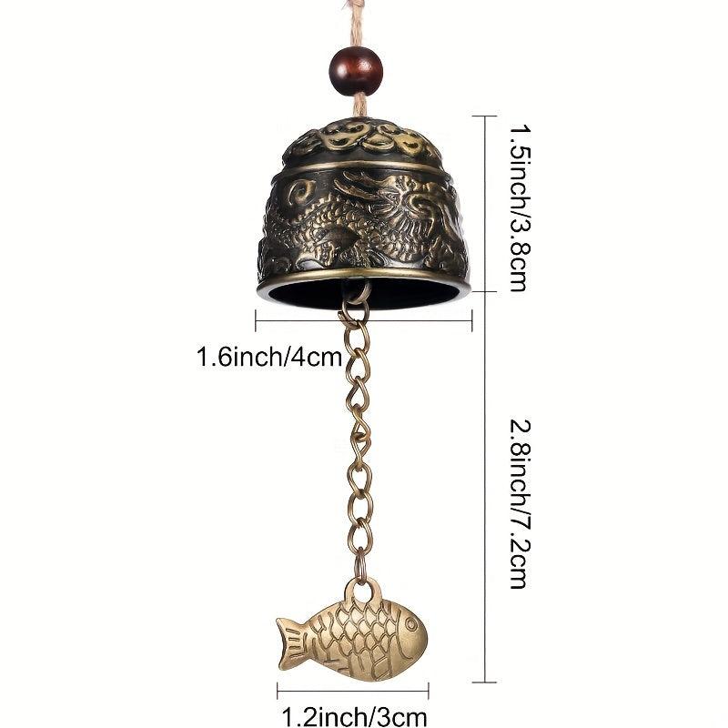 Vintage Dragon Bell Fengshui Wind Chimes Good Luck Hanging Bell