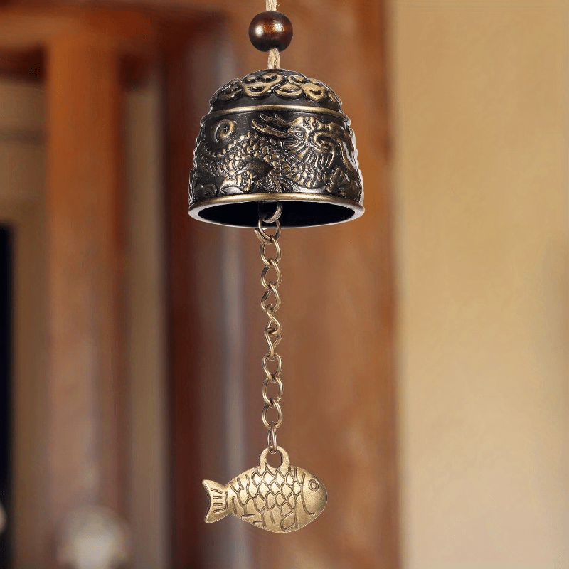 Vintage Dragon Bell Fengshui Wind Chimes Good Luck Hanging Bell