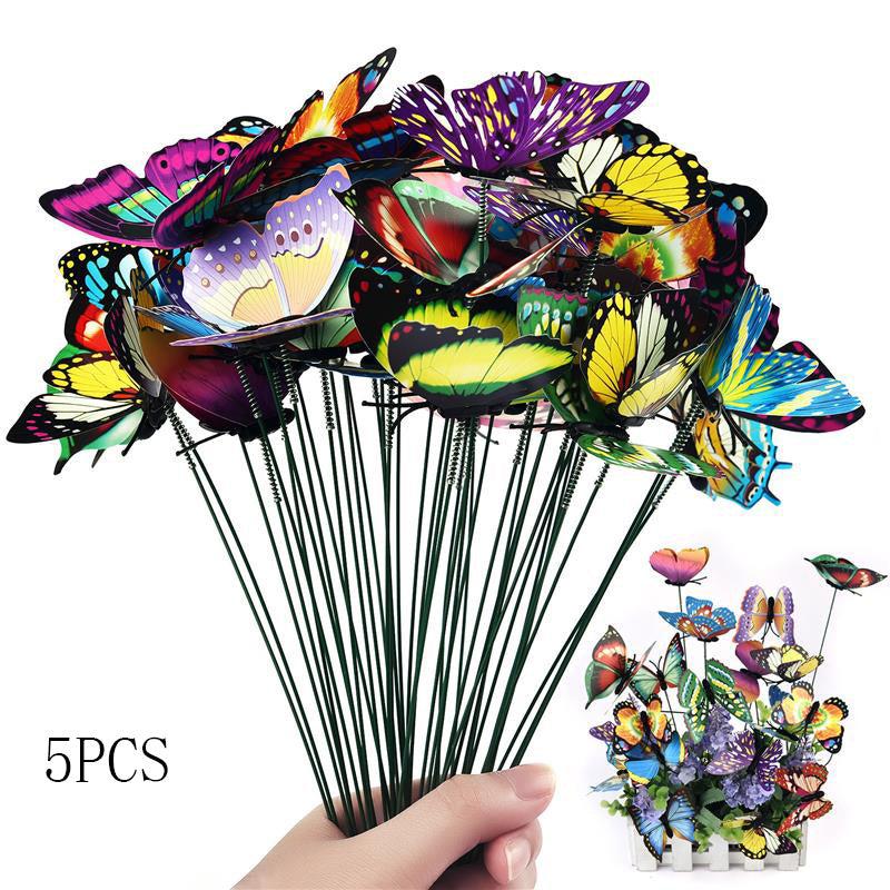 Butterfly Stakes Garden Ornaments DIY Party Supplies