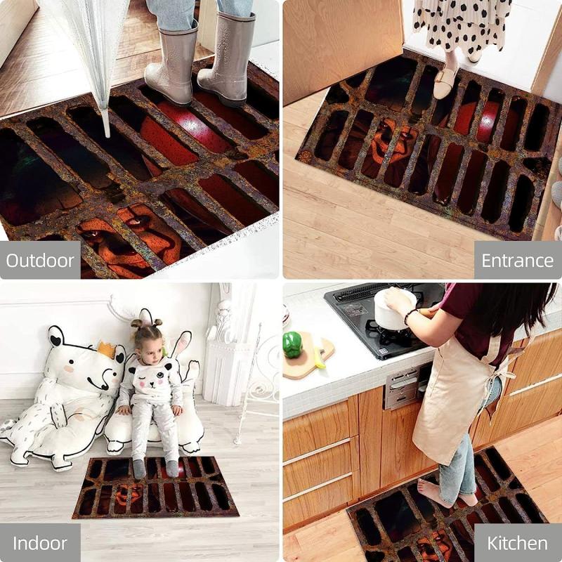 Halloween Clown Doormat Non Skid Rug