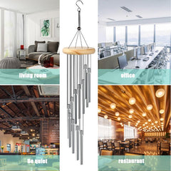 Metal Tubes Wind Chimes Outdoor Garden with 12 Tubes