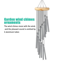Metal Tubes Wind Chimes Outdoor Garden with 12 Tubes
