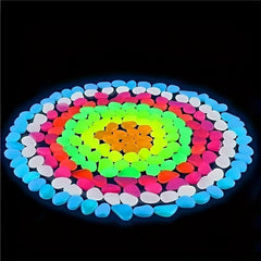 100pcs Glow in the Dark Pebbles Magical Garden Aquarium Wedding Decoration